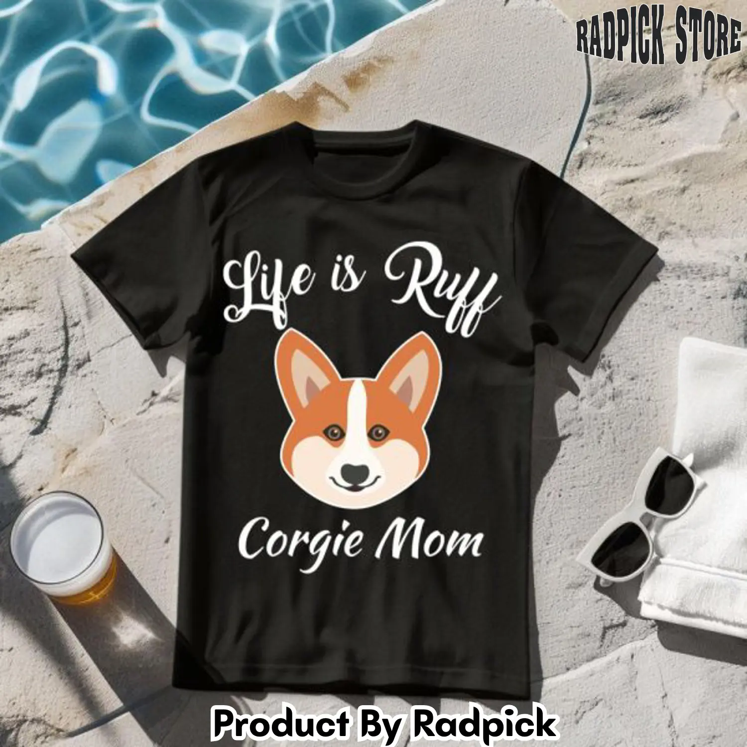 Life is ruff corgie dog mom tshirt rp2640016